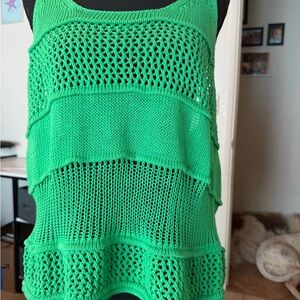 Express Vibrant Green Knit Top
